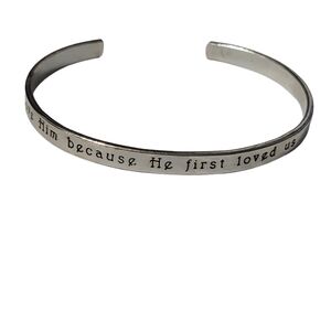 John 4:13 silver bangle by paparazzi